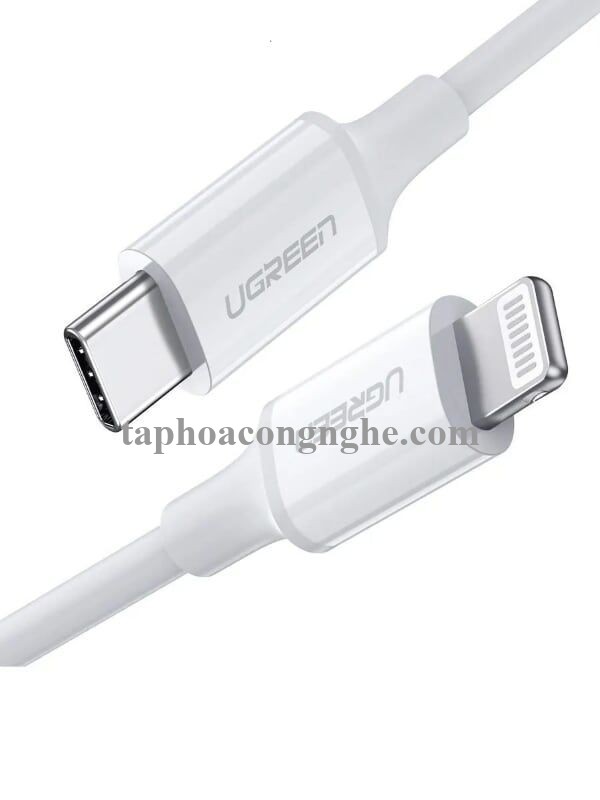 Ugreen 60747 0.5M màu Trắng Cáp sạc + truyền dữ liệu Lightning sang Type C US171 30060747
